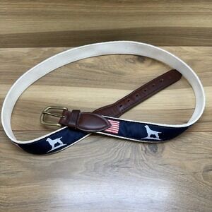 Over Under Mens Golf Belt 40/100 Dog American Flag Patriotic America USA Made